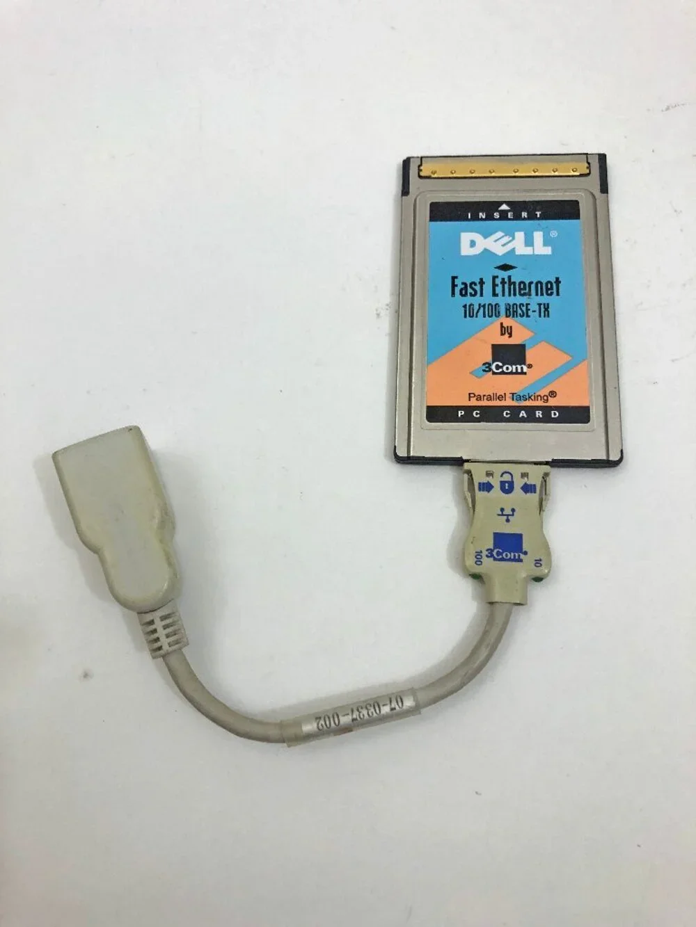 Dell 3CCFE575BT-D Fast Ethernet PC Card 10/100 Base w/Cord Untested